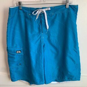 Gotcha Aqua Blue & White Board Shorts